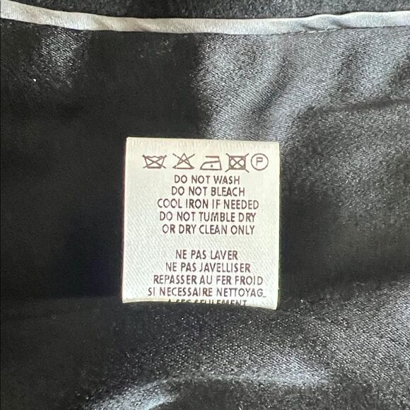 Adampluseve by Adam Lippes Black Wool Coat  with Fur Collar Size 6 - Picture 5 of 6